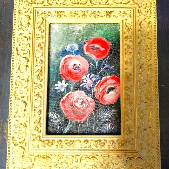 judysart Other - Framed Floral oil painting
